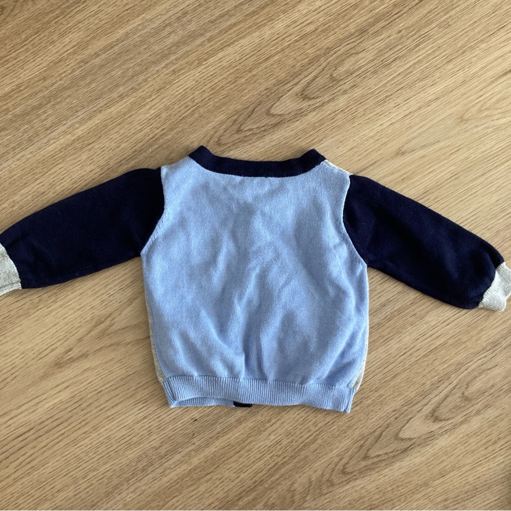 Jacadi Gray and Navy Kids Sweater - Picture 4 of 6